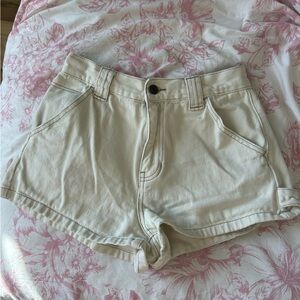 PacSun Cream High-Rise Casual Shorts